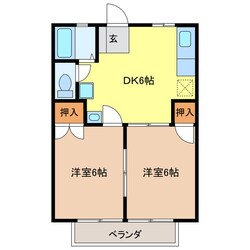 パナハイツ萱場の物件間取画像